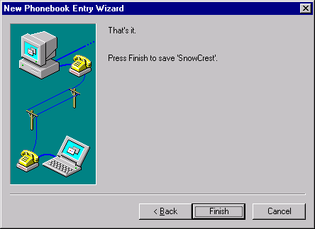 Phonebook Entry Wizard